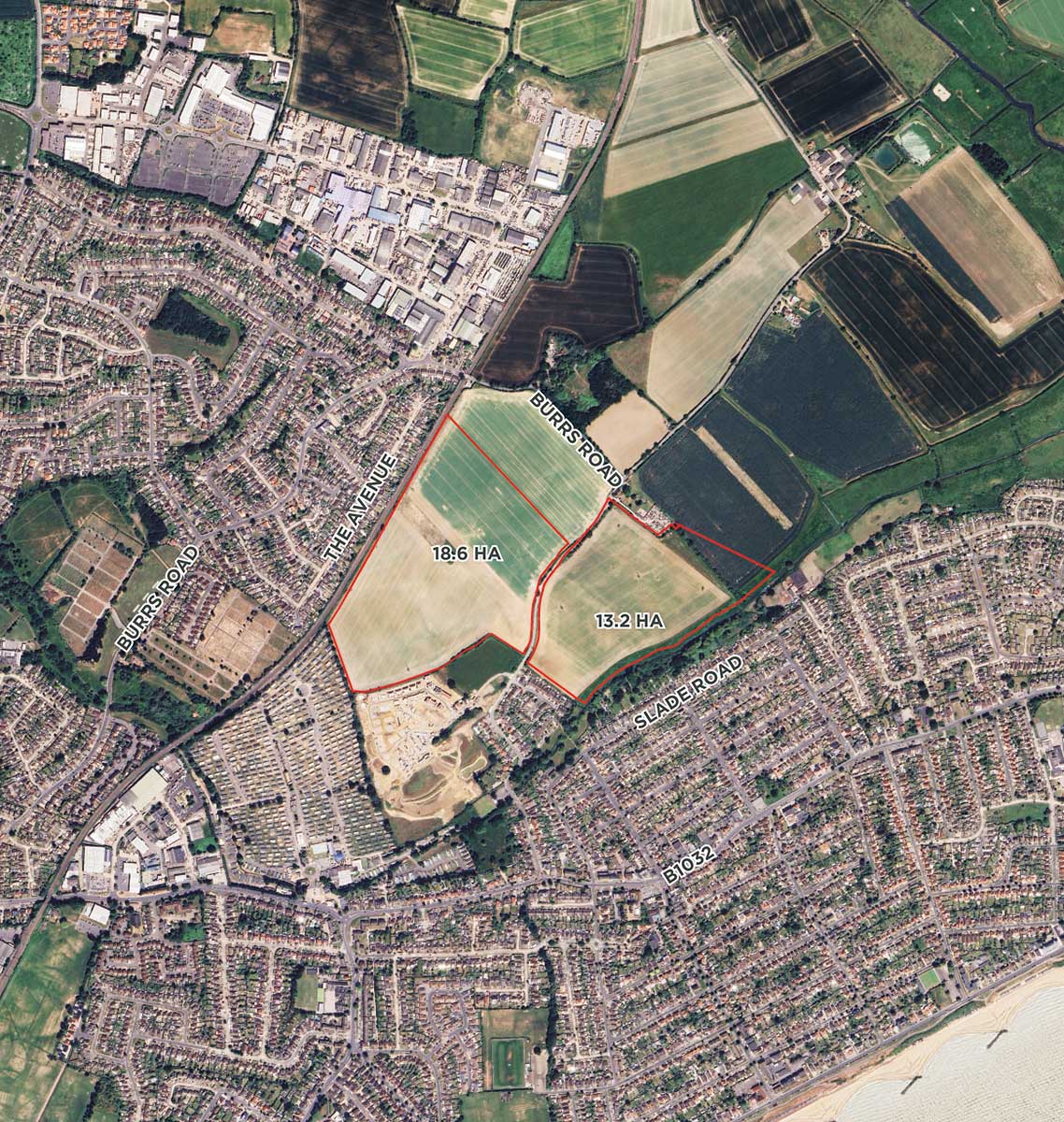 Aerial red line plan