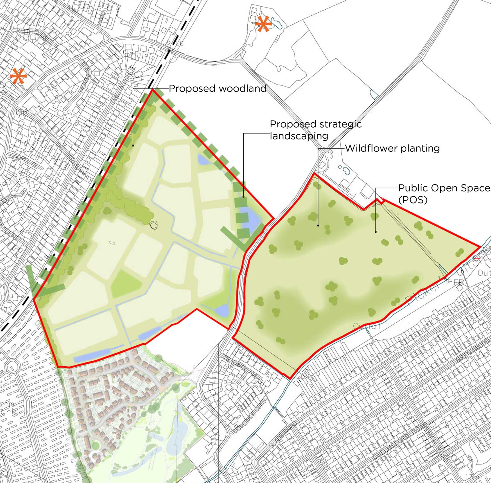 Proposed landscape and open space plan